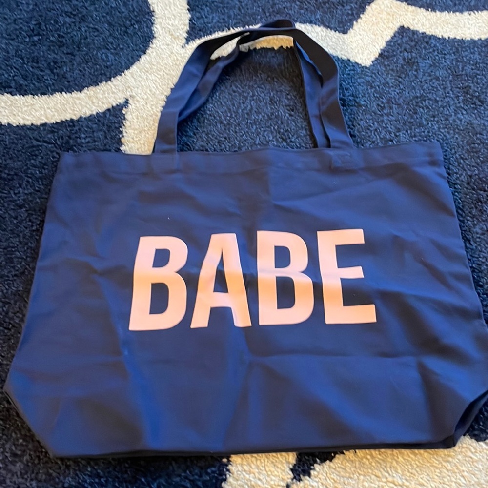 BABE ROSE CANVAS TOTE NEW